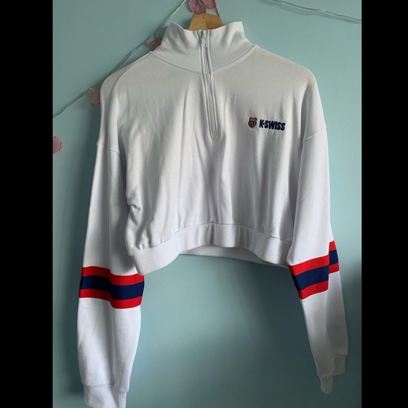 💕Forever21xK-swiss white crop sweatshirt💕 - Picture 3 of 4